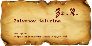 Zsivanov Meluzina névjegykártya